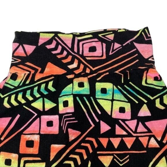 Victoria Secret Pink Neon Black Retro Design Mini Skirt Size S - Picture 2 of 11